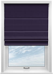 Kyoto Faux Silk, Berry - Motorised Roman Blind
